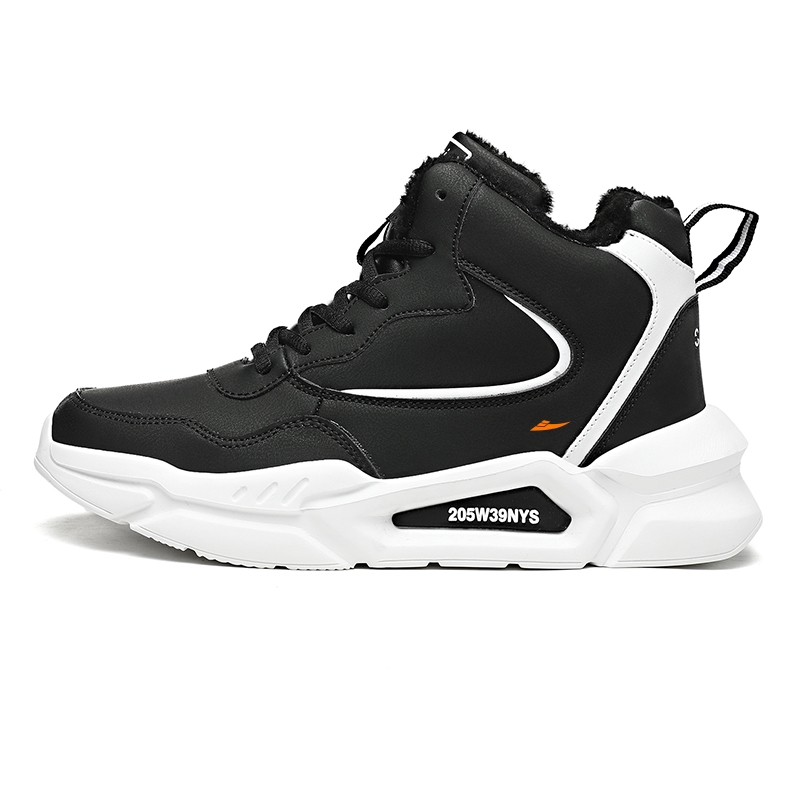 

Kuding Тёплые унисекс кеды на высокой подошве чёрные, цвет Black