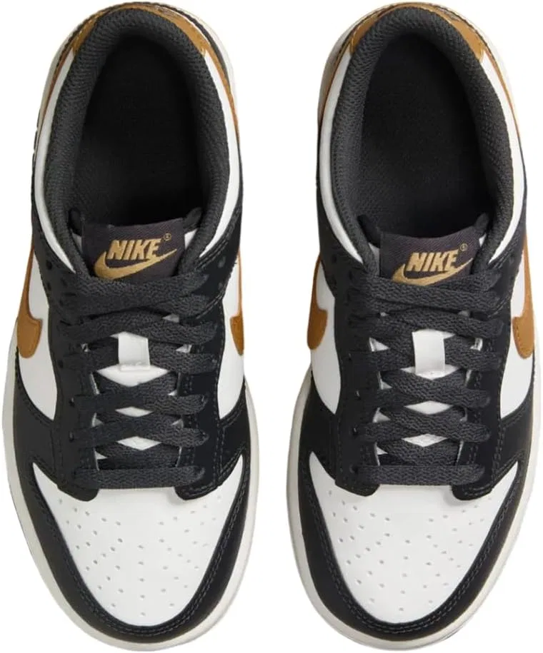 Детские кроссовки Nike Dunk Low, Summit White/Anthracite/Metallic Gold — фото 3