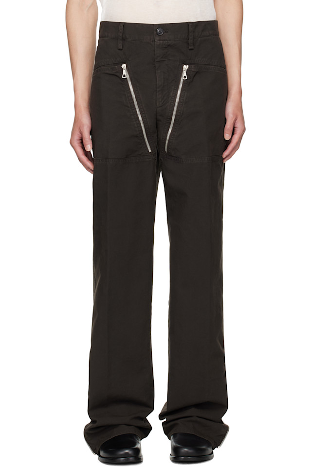 

Брюки с панелями Dries Van Noten, коричневый