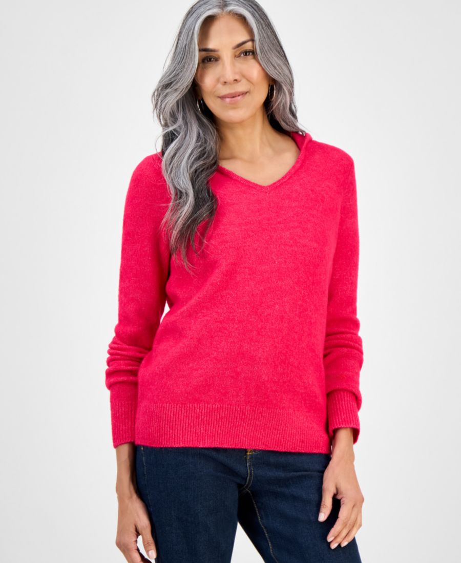 

Женская толстовка Luxsoft с разрезом на воротнике, размеры PXS-4X Style & Co, Berry Bloom