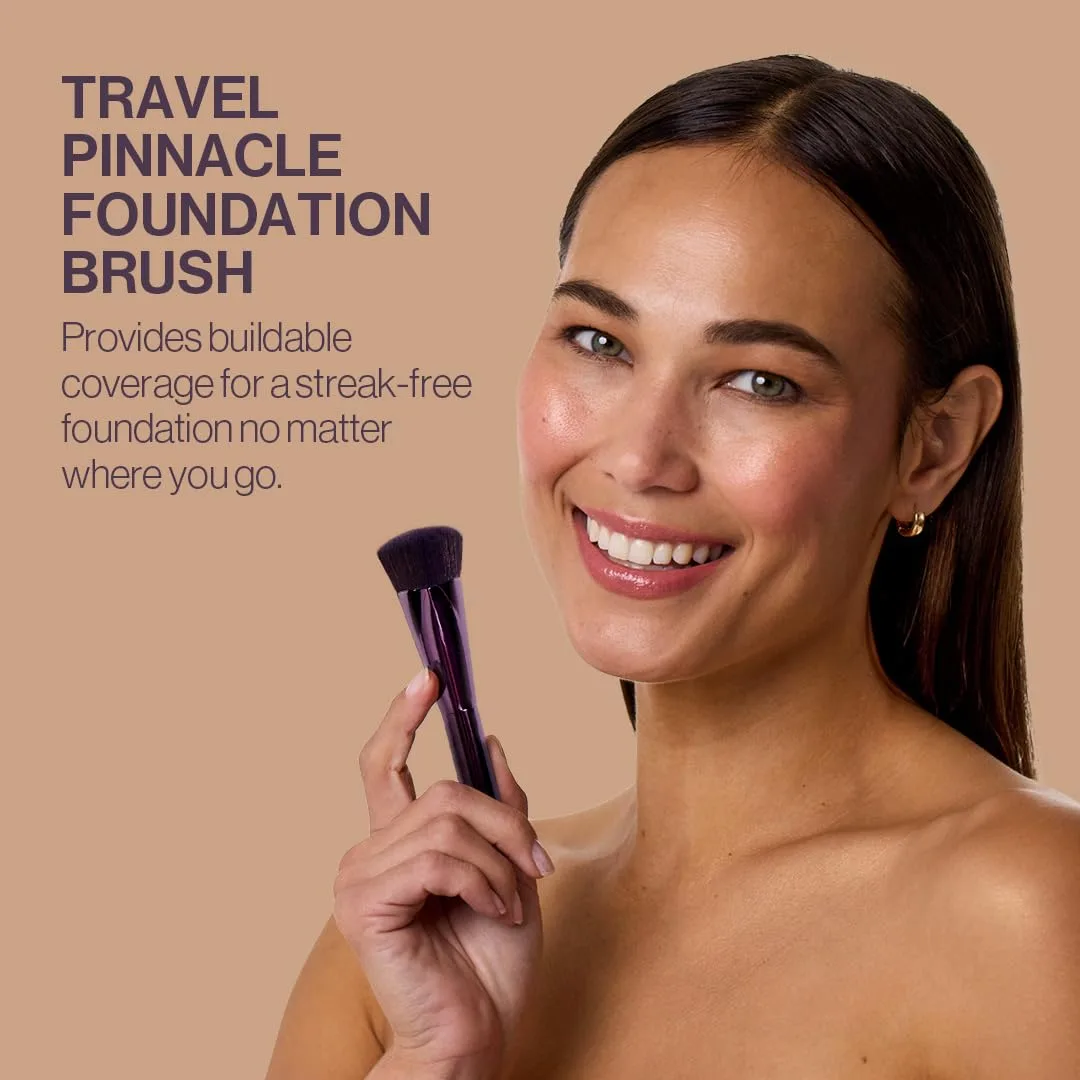Кисть для тональной основы Anisa Beauty Pinnacle, профессиональная для растушевки и нанесения жидких и кремовых текстур, мягкие веганские волокна — фото 2