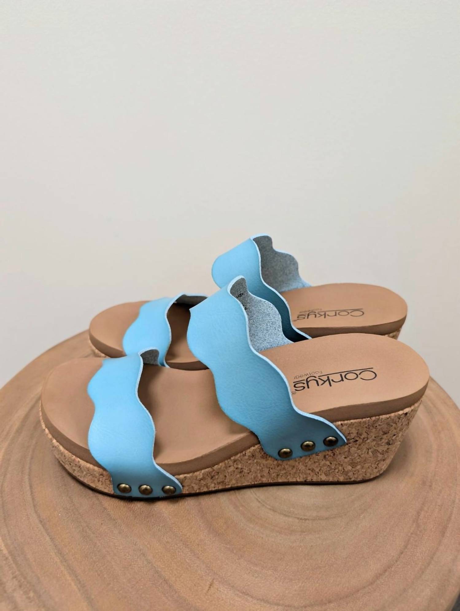 Женские туфли-лодочки Obviously Wedge в цвете морской волны Corkys Footwear, Teal — фото 4