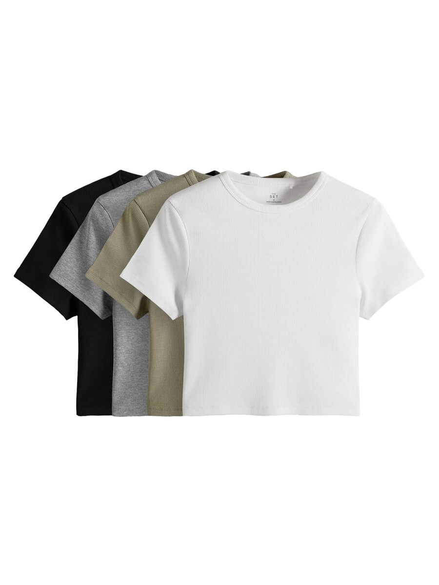 

Рубашка The Set, цвет mottled grey/Olive/Black/White