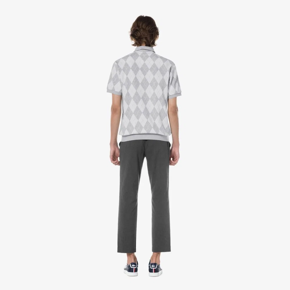 Мужские чиносы с микроузором серого цвета от Lacoste — фото 2