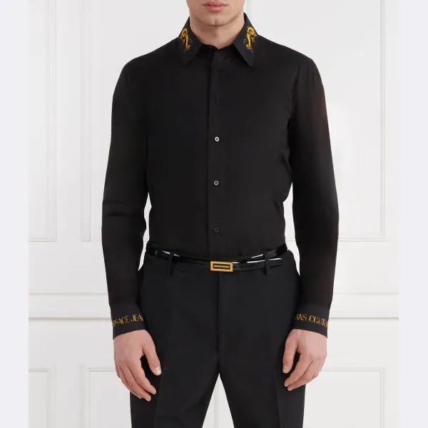 

Рубашка узкого кроя Versace, черный