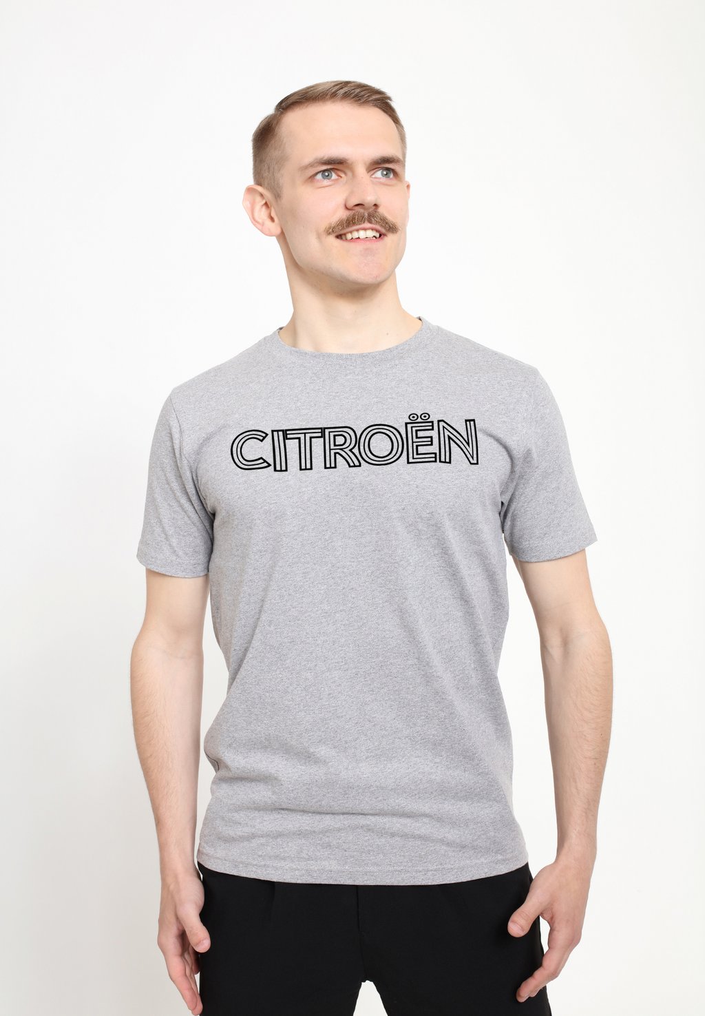 

Футболка с принтом CITROEN RETRO LINE LOGO Henry Tiger, цвет Heather Grey