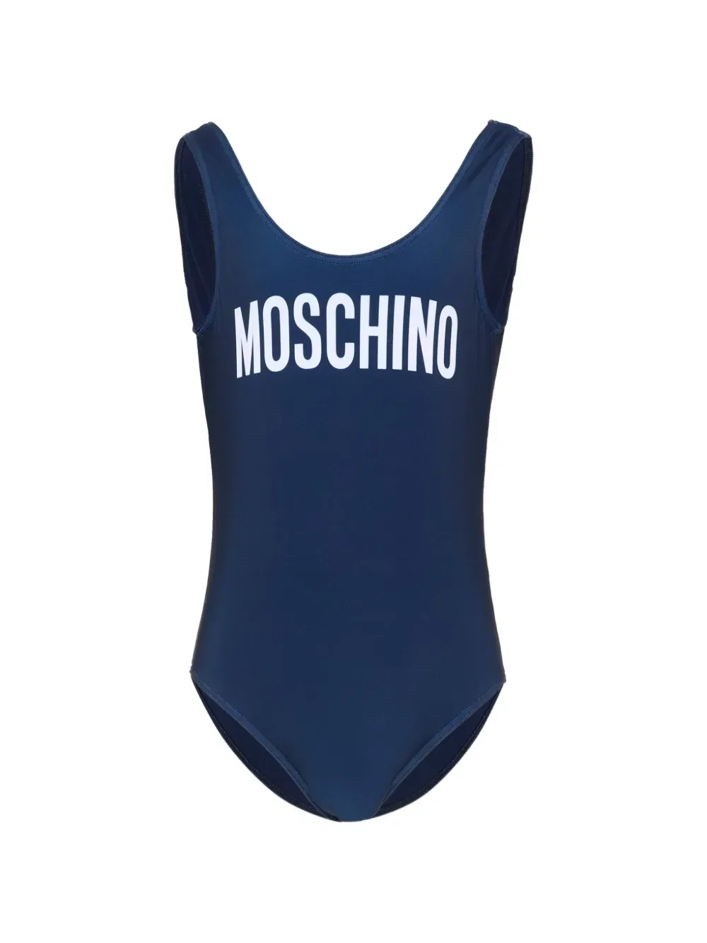 Купальник с логотипом и надписью Moschino Kids, синий