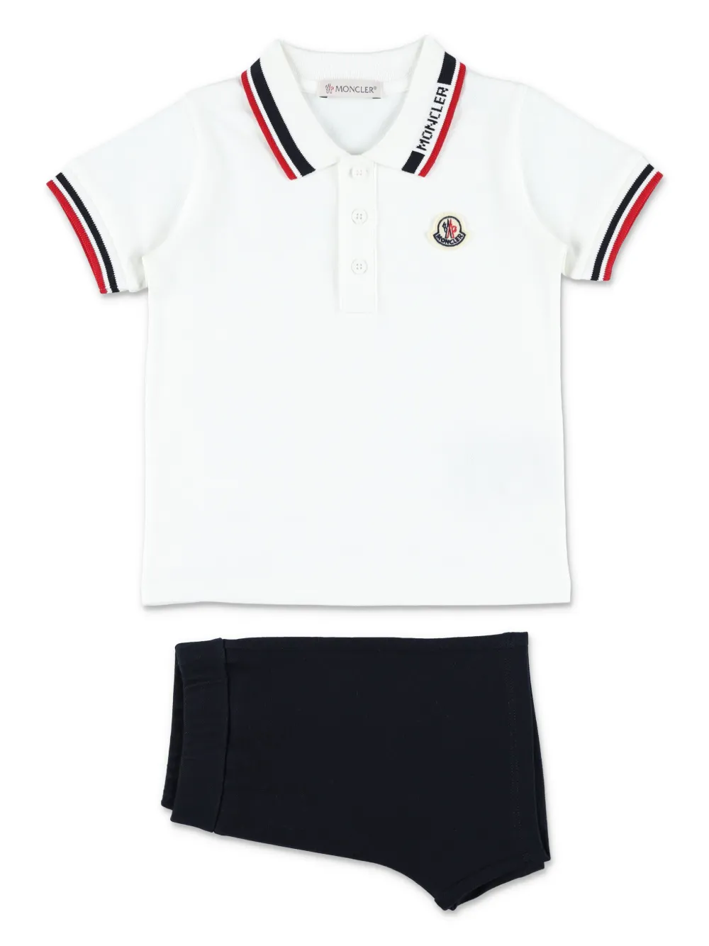 

Комплект из топа и шортов Moncler Enfant, белый