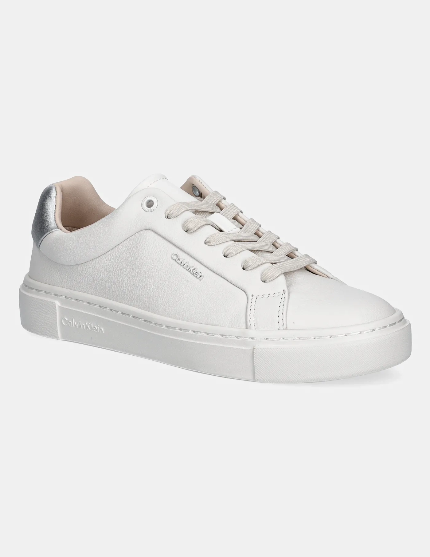 Кожаные кроссовки CUPSOLE LACE UP W/ML - LTH Calvin Klein, белый — фото 2