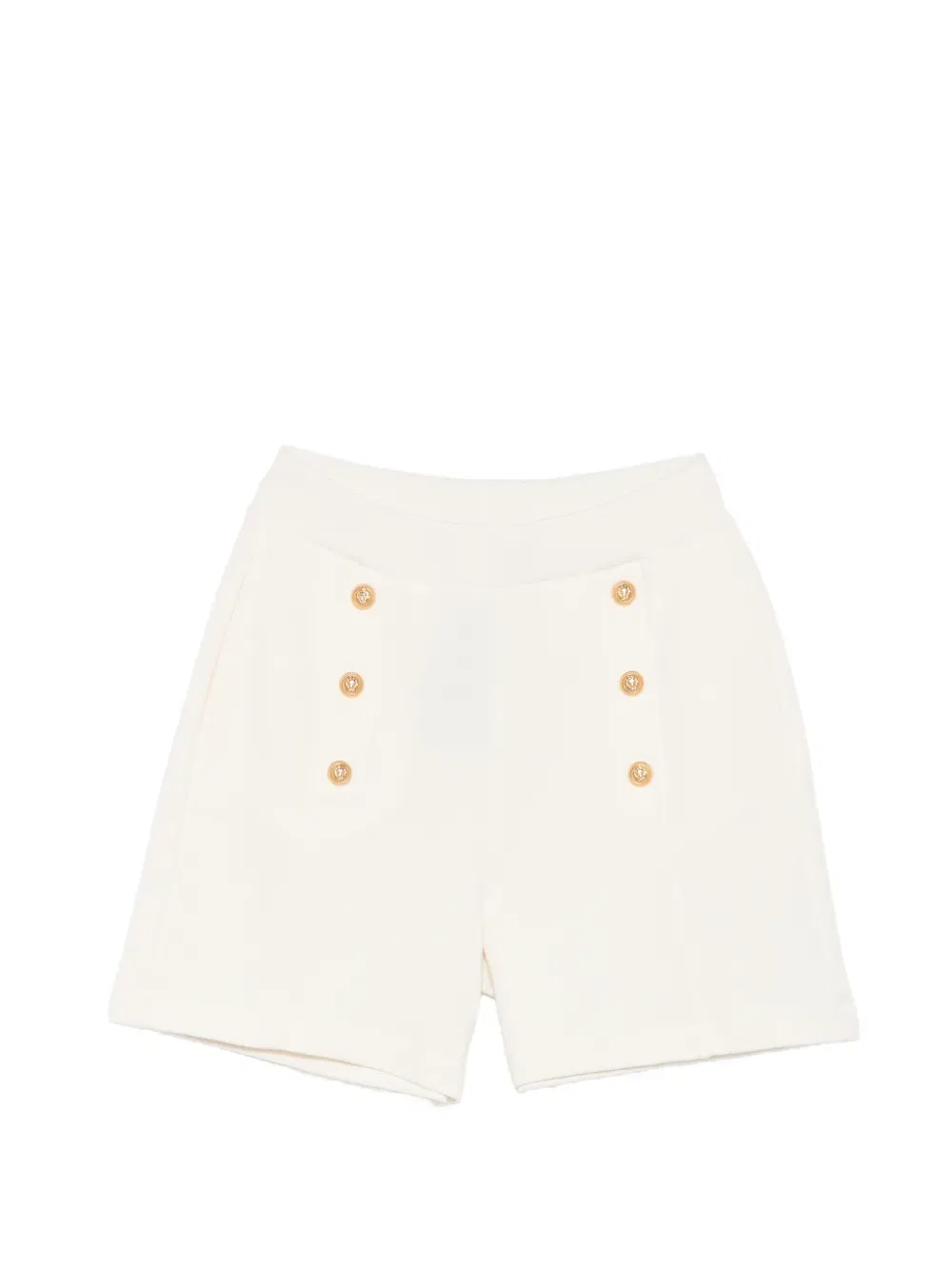 Хлопковые шорты на пуговицах Balmain Kids, белый