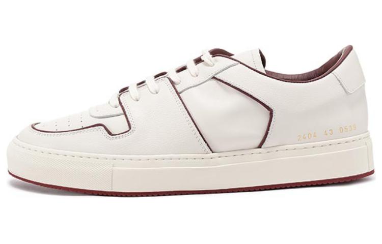 

Кроссовки COMMON PROJECTS на шнуровке, белые с красным
