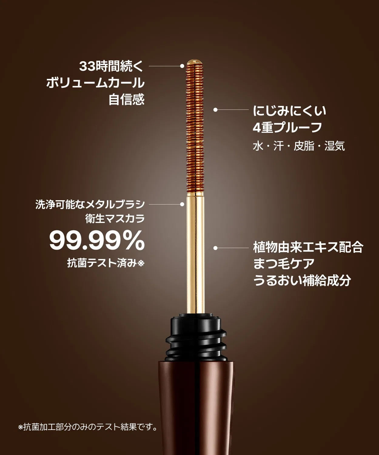 Тушь для ресниц NEOGEN Extra Volume Curl Metal Mascara, коричневая, 4 мл — фото 3