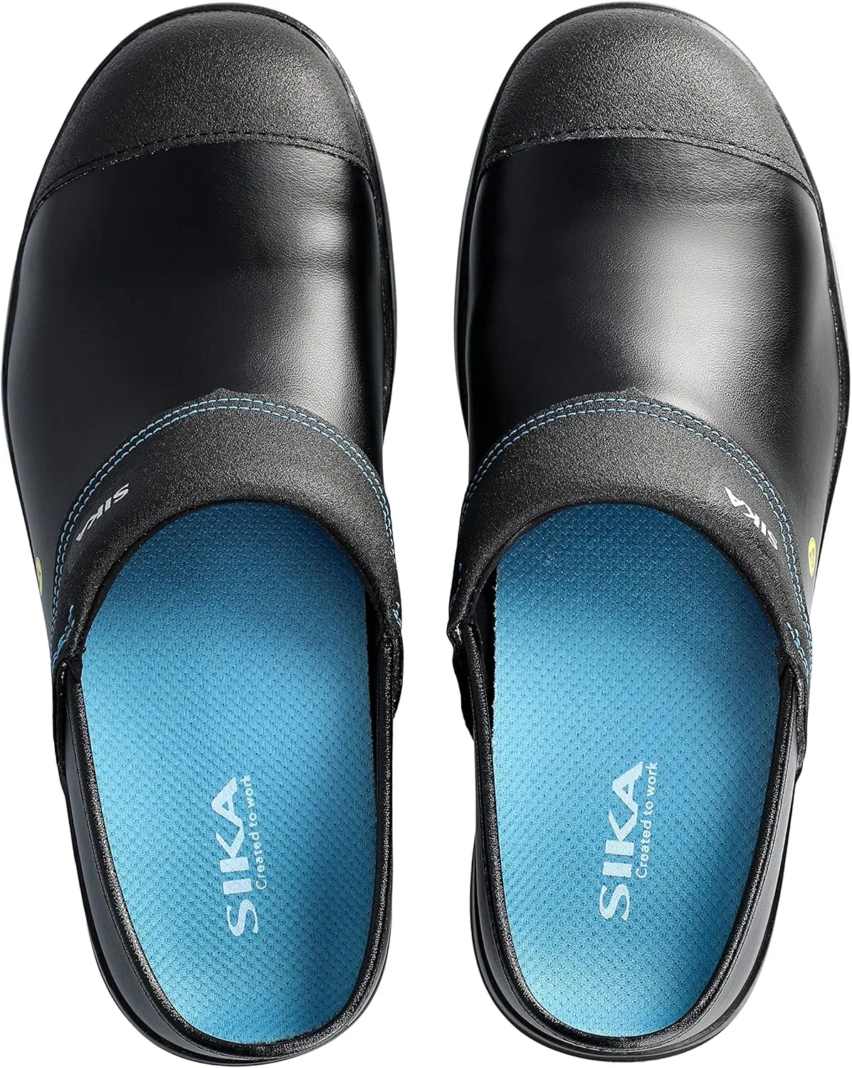 Рабочие сабо SIKA Unisex Flex Closed Clog, нескользящая полиуретановая подошва, легкая рабочая обувь, кожа Permair, мягкая стелька. Защитные сабо для сельского хозяйства, строительства, складского хозяйства и пищевой промышленности, Black — фото 4