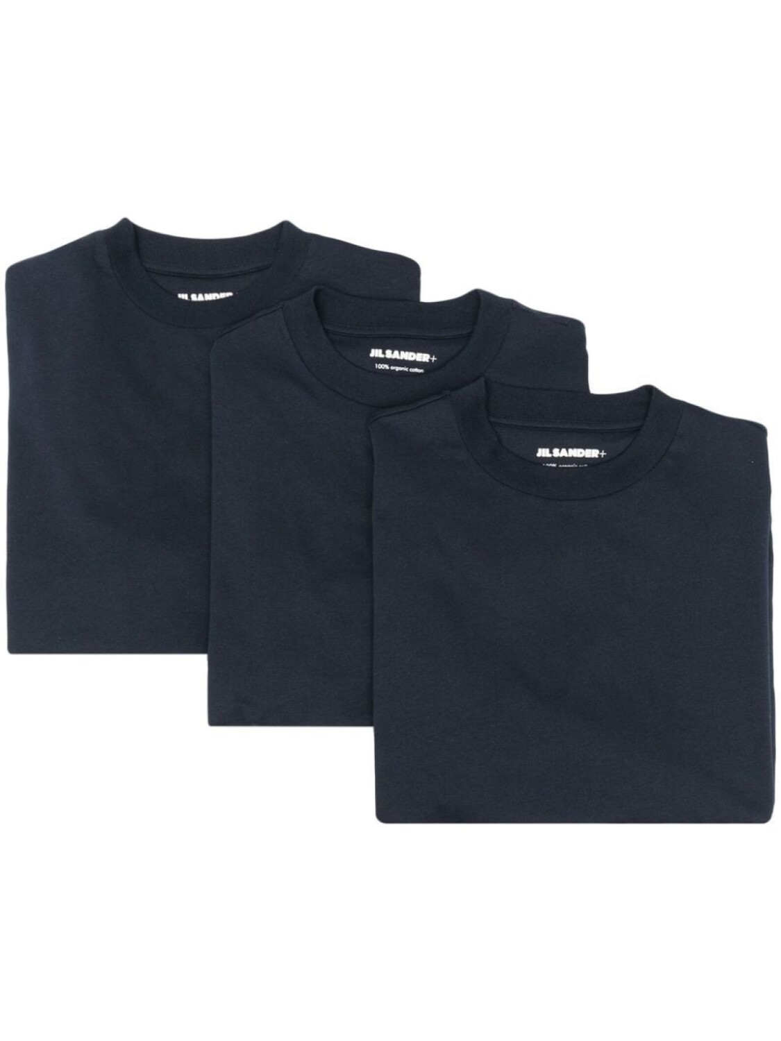 

Jil Sander комплект из трех футболок с нашивкой-логотипом, синий