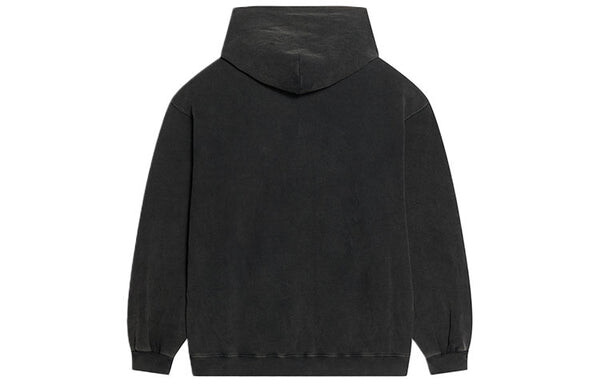 Толстовка sporty b hoodie medium fit 'black' Balenciaga, черный — фото 2