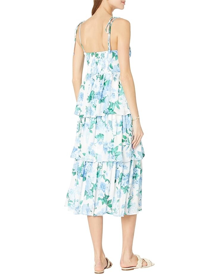 

Платье line and dot Mimi Floral Print Dress, синий мульти