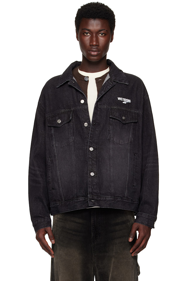 

Джинсовая косуха в стиле loose-fit с логотипом 1506' We11Done, черный