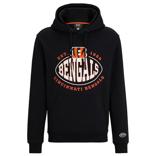 Мужская черная толстовка с капюшоном Cincinnati Bengals Touchback Boss X Nfl