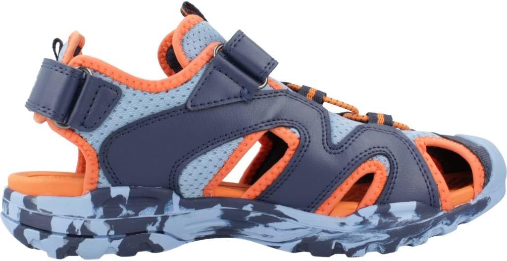 Мужские сандалии Geox J Borealis Boy C, оранжевый/голубой/светло-голубой — фото 4
