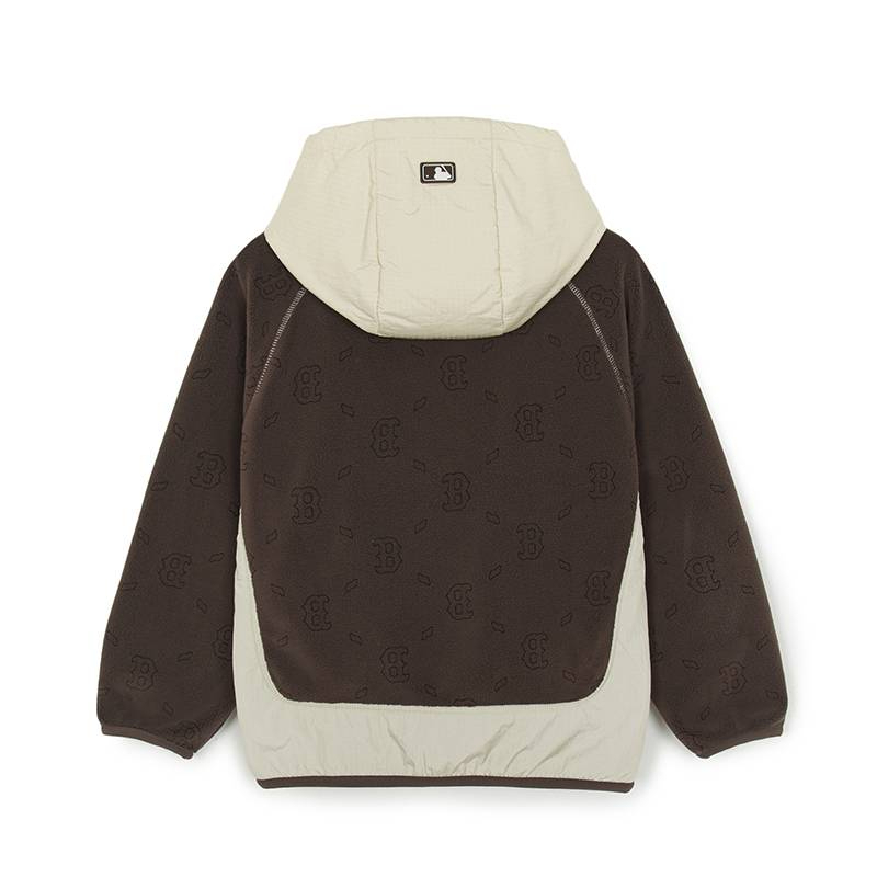 Пальто с бархатистой текстурой FW/AW25 Kids' MLB KIDS, коричневый — фото 2