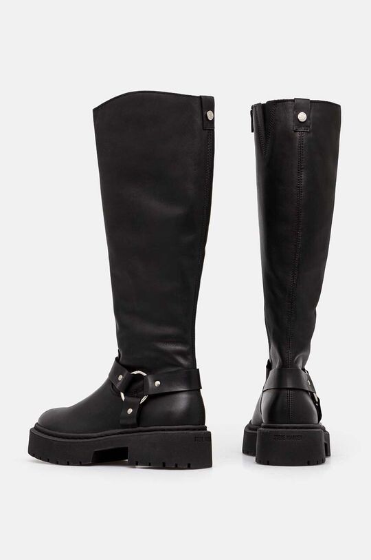 Женские сапоги Steve Madden из натуральной кожи, черный — фото 3