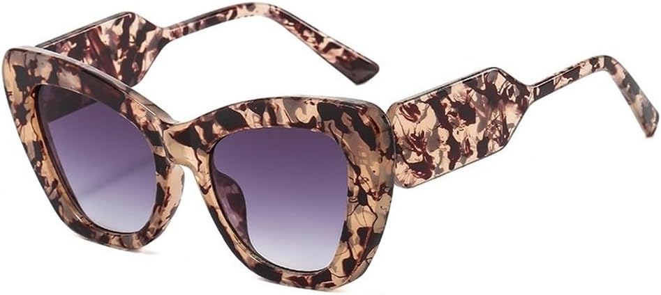 

Популярные модные солнцезащитные очки «кошачий глаз» большого размера для женщин, контрастные цветовые оттенки, защита от УФ-излучения UV400, для мужчин, градиентные солнцезащитные очки из геля SKFGNX, Pattern Gray