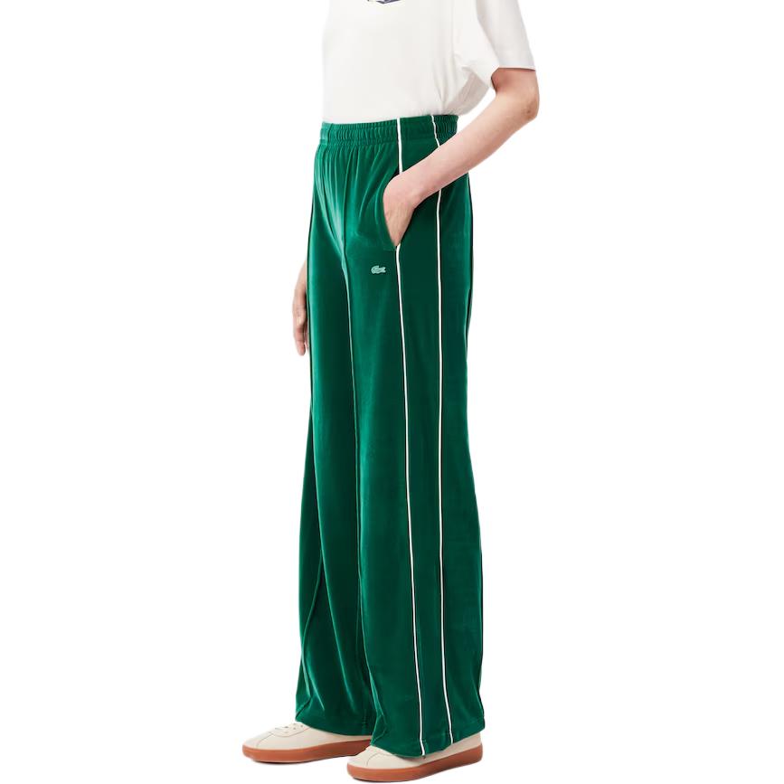 Тренировочные брюки LACOSTE с нашивкой-логотипом, темно-зеленый/белый — фото 4