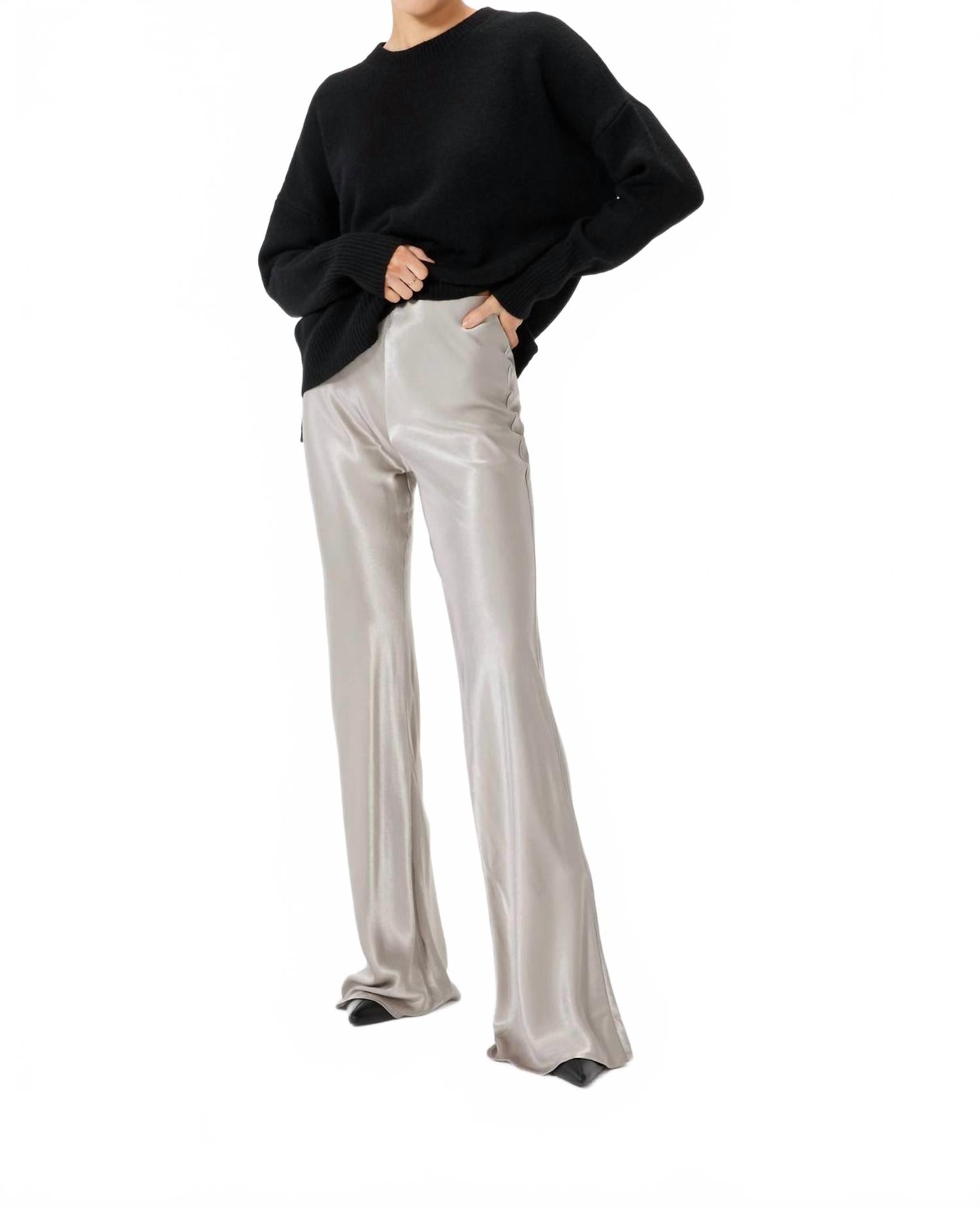 

Серые атласные брюки Bell Sophie Rue, серый