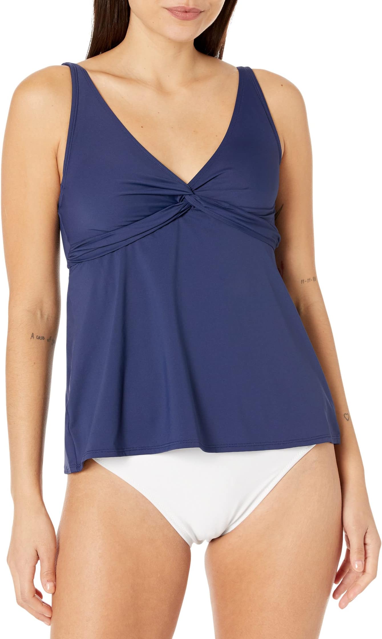 

Купальник BEACH HOUSE Paloma Beach Solid Willow Twist Front Tankini, цвет Admiral