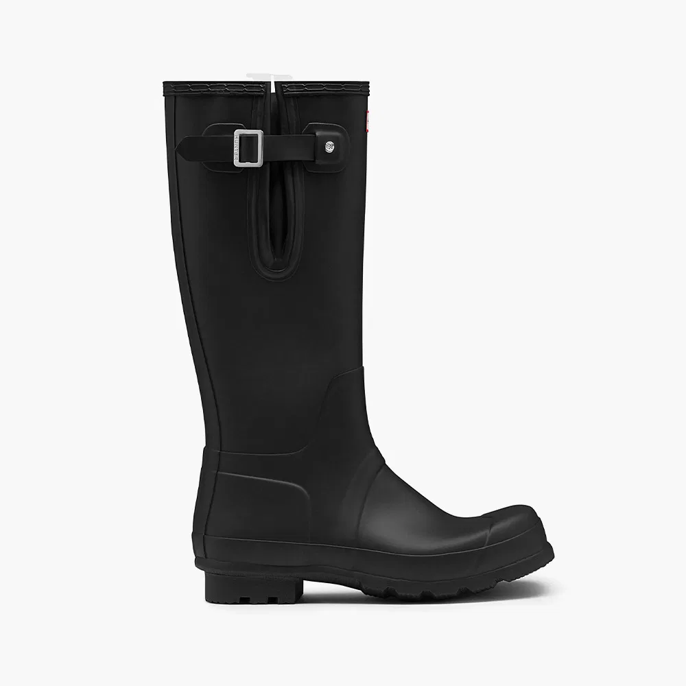 Мужские высокие резиновые сапоги Original Side Adjustable чёрные от Hunter