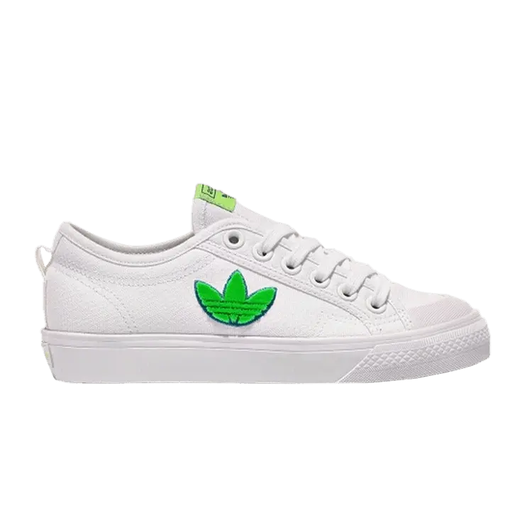 

Кроссовки adidas Nizza Trefoil 'White Signal Green', белый