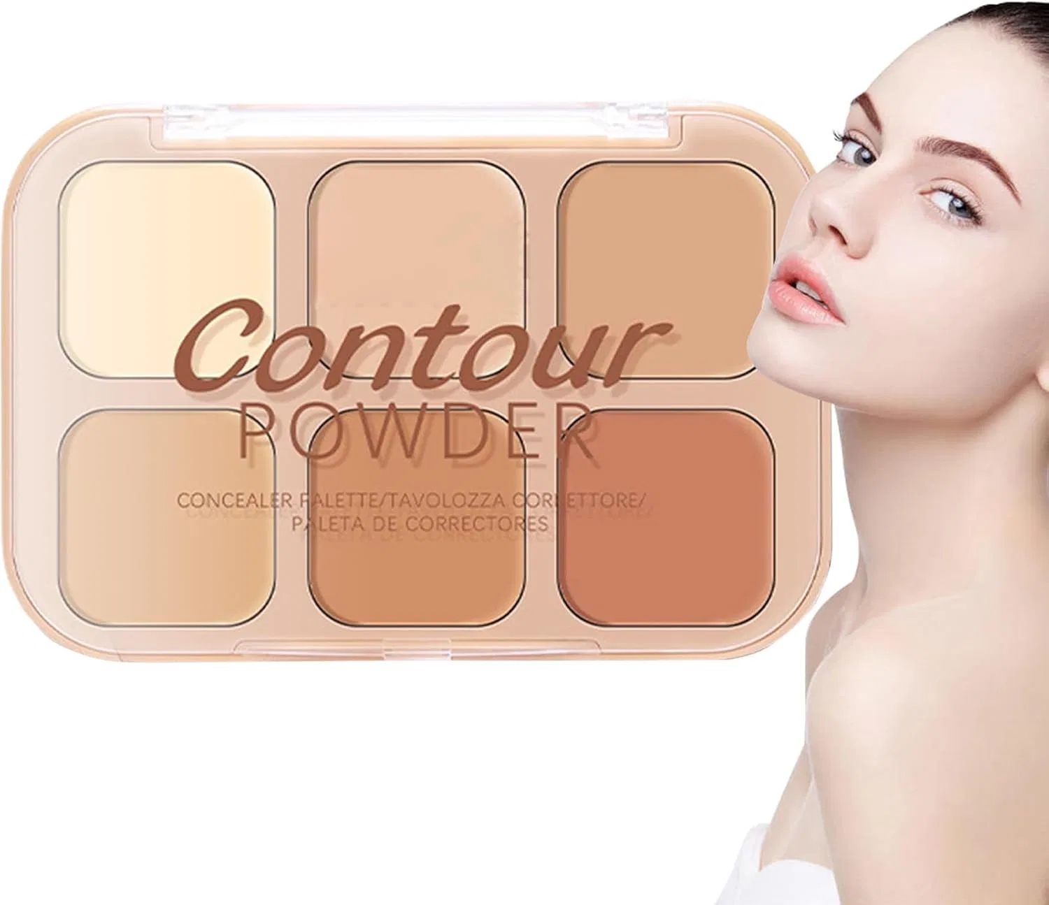 Палетка консилеров и контуринга, Silky Texture, 6 цветов, 03