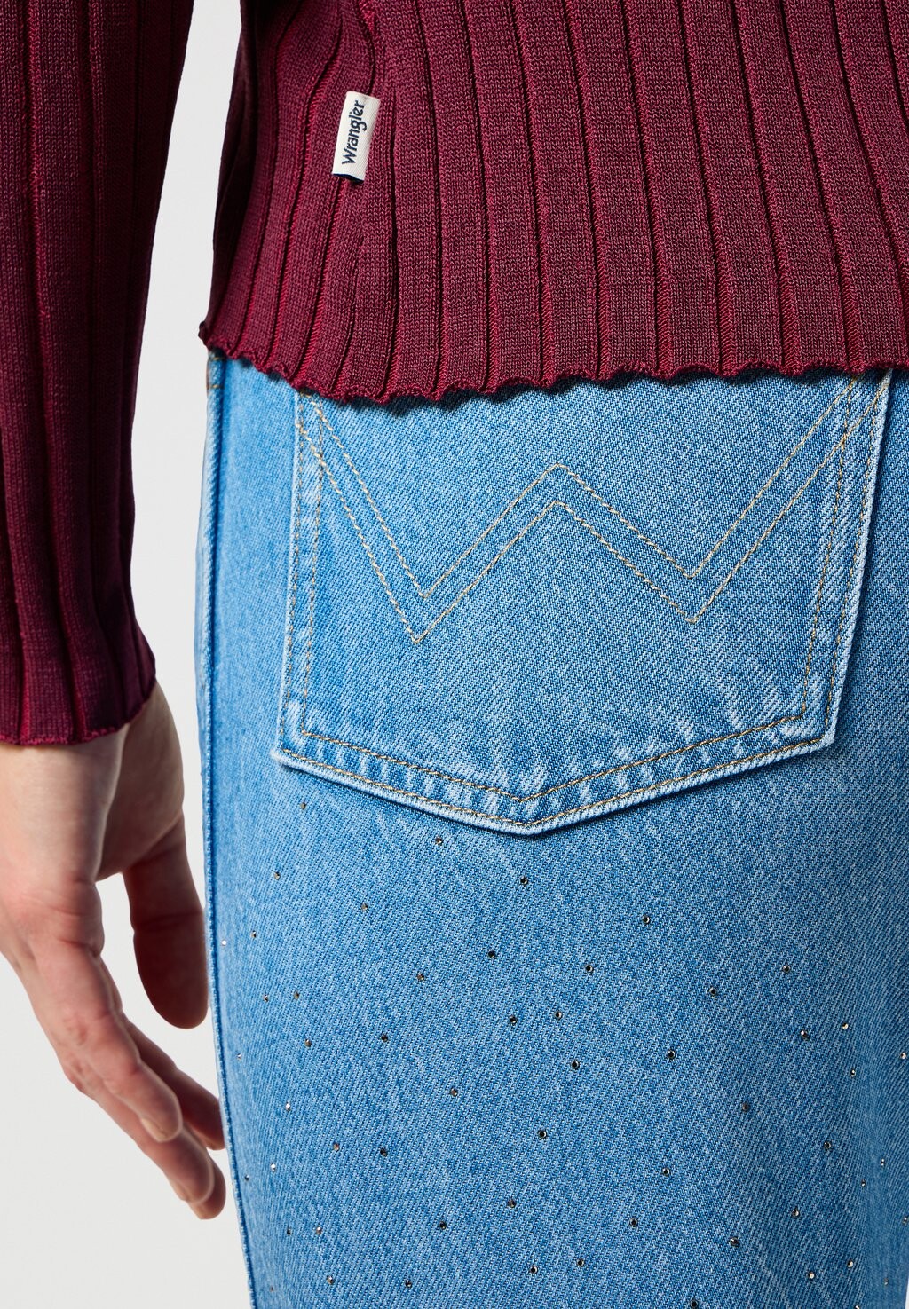 

Джемпер RIB KNIT POLO Wrangler, бордовый