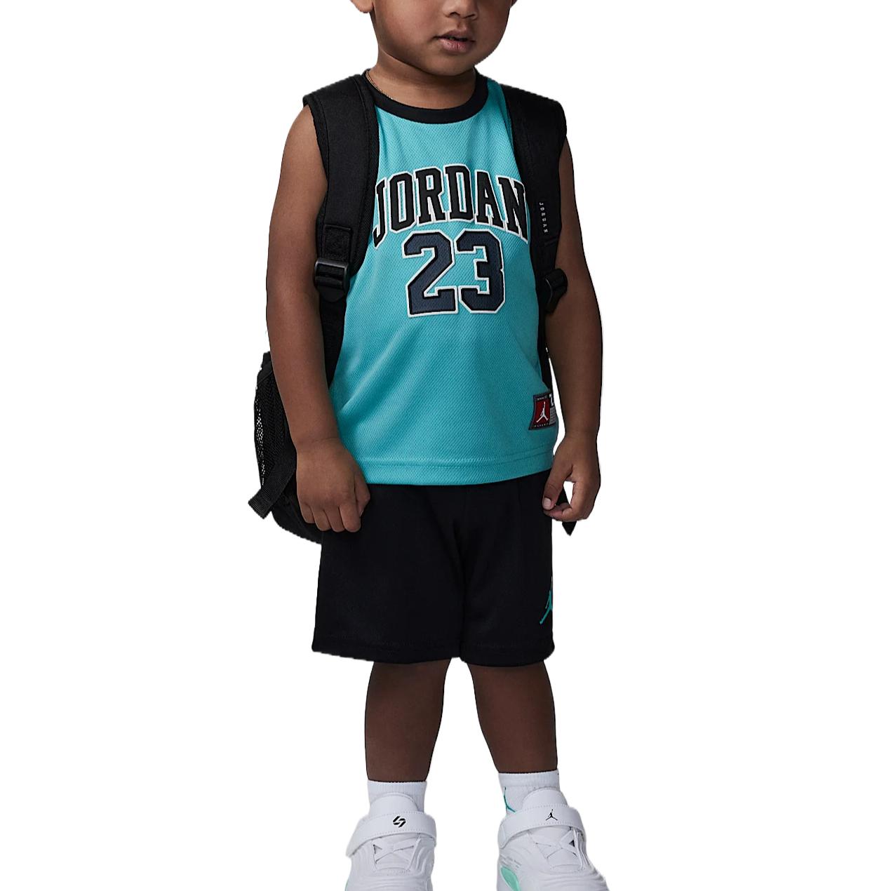 

Спортивный костюм Casual Sportswear 23Flight SS25, стираемый, цвет Cyan, для малышей Jordan, Set (Washable Cyan)