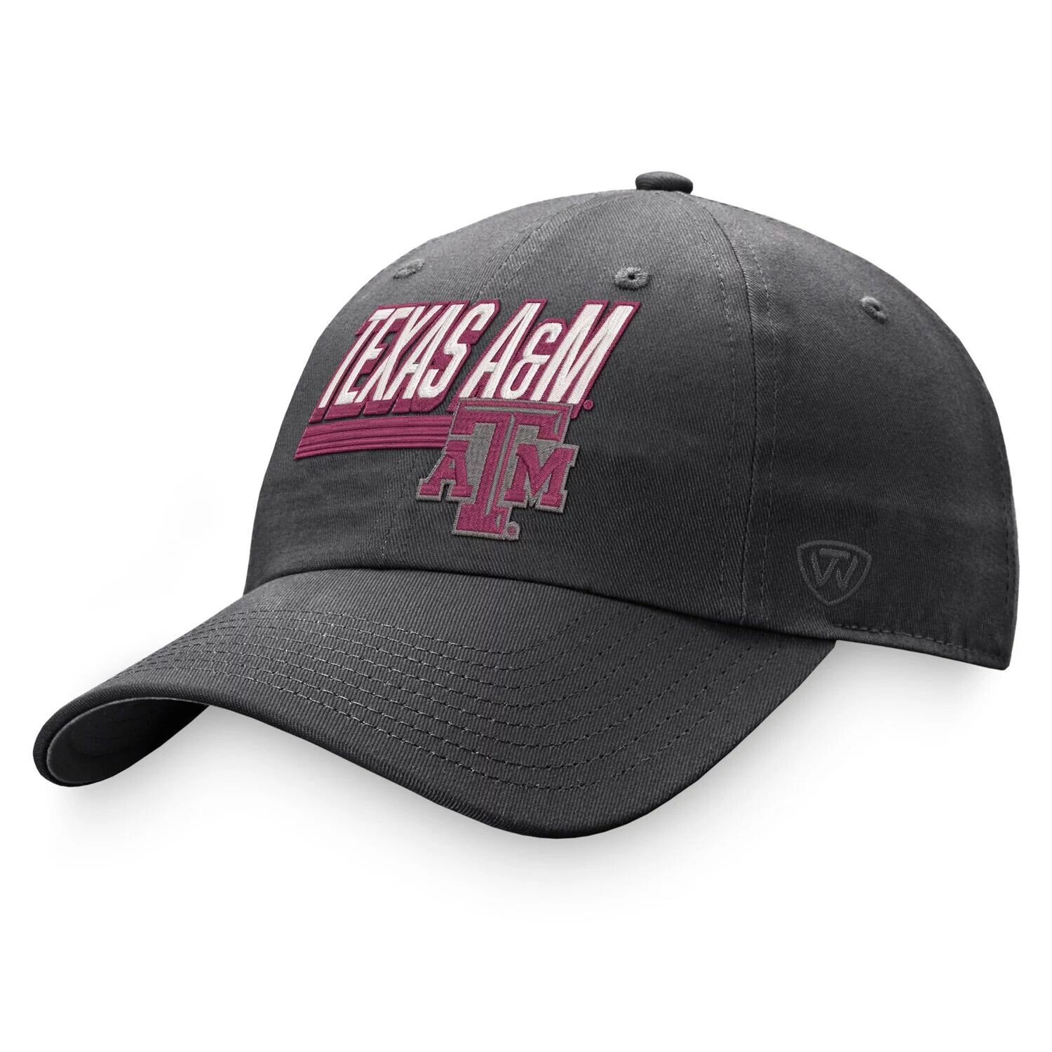 

Мужская темно-серая регулируемая шляпа Top of the World Texas A&M Aggies Slice