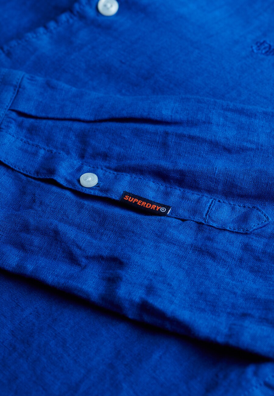 Рубашка на пуговицах классического кроя Superdry Vacation, темно-синий — фото 4