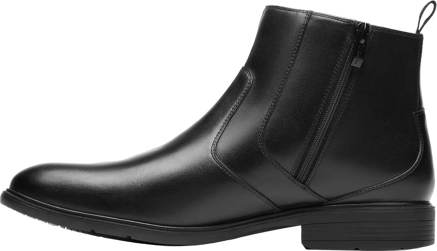 Мужские ботильоны Clarks Steadwell на молнии, Black Leather — фото 3