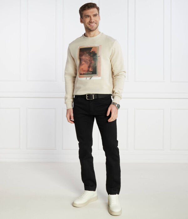 Толстовка Calvin Klein Regular Fit с изображением, бежевый — фото 2