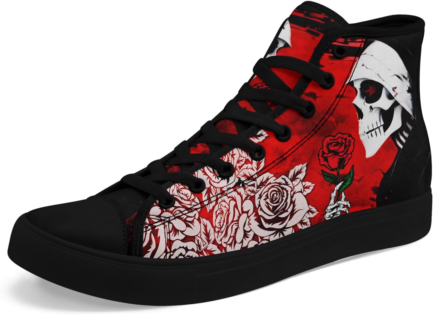 

Мужские высокие кеды с черепом от coolcustomize, классические модные высокие кеды, повседневные кроссовки на шнуровке, Color16
