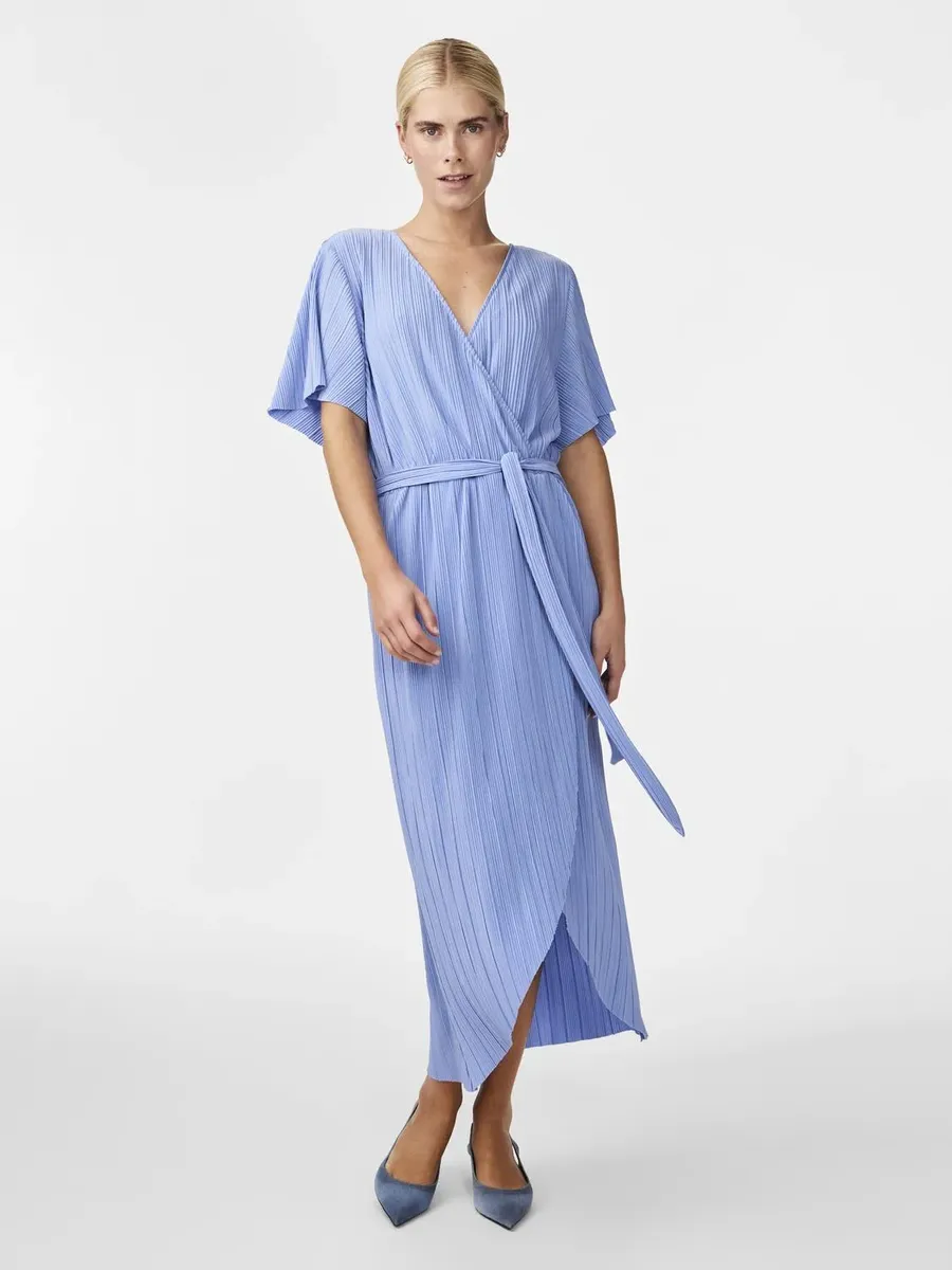 

Платье миди Y.A.S "YASOLINDA SS MIDI WRAP DRESS S. NOOS", цвет Ashleigh Blue