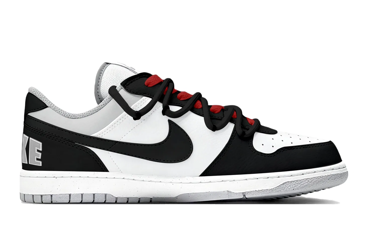 Кроссовки кожаные Nike Big Low черные — фото 3