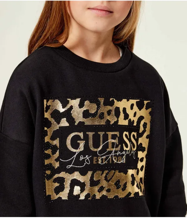 Толстовка loose fit Guess, черный — фото 4