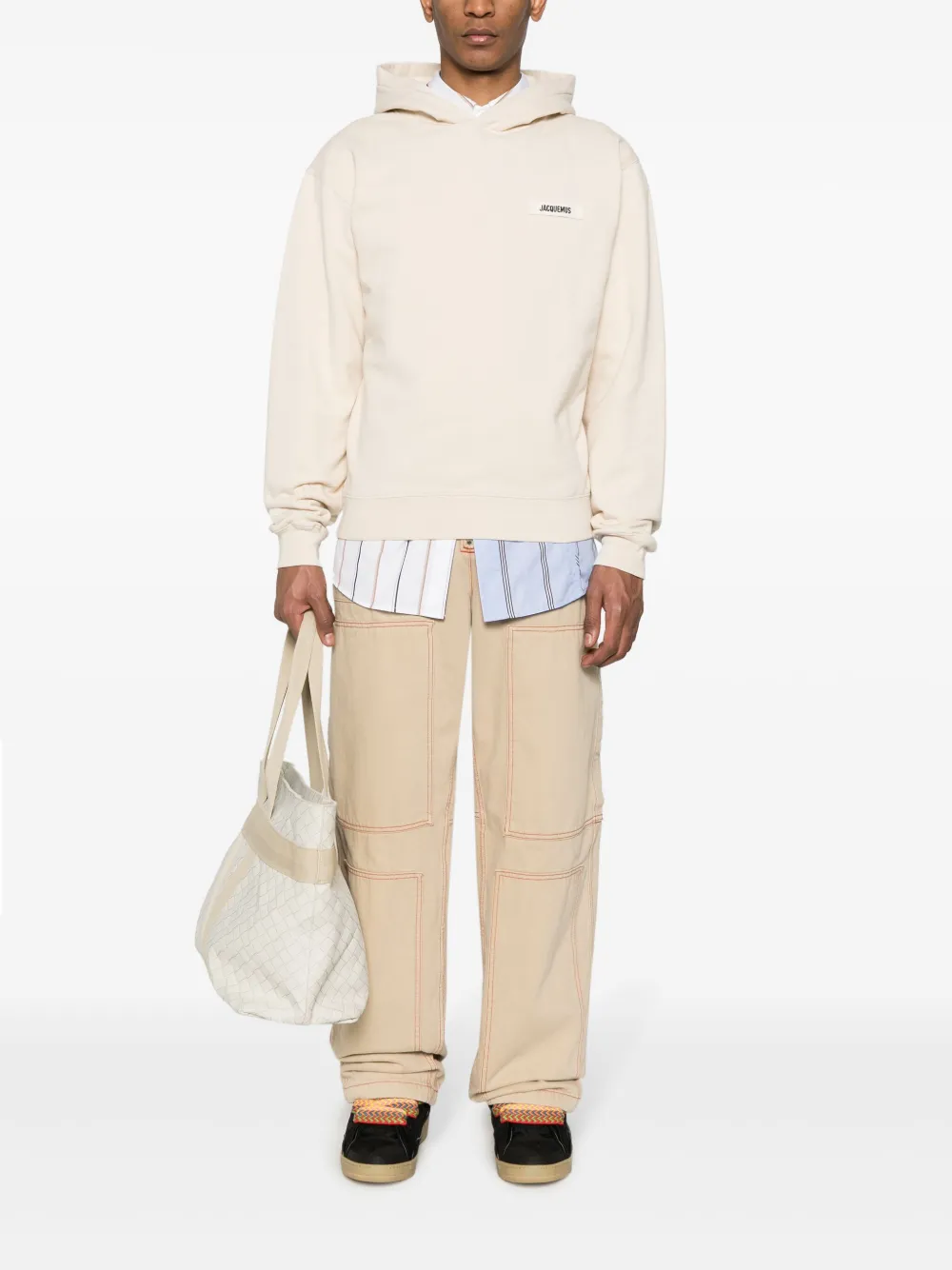 Толстовка Le Hoodie Gros Grain JACQUEMUS, нейтральный — фото 2