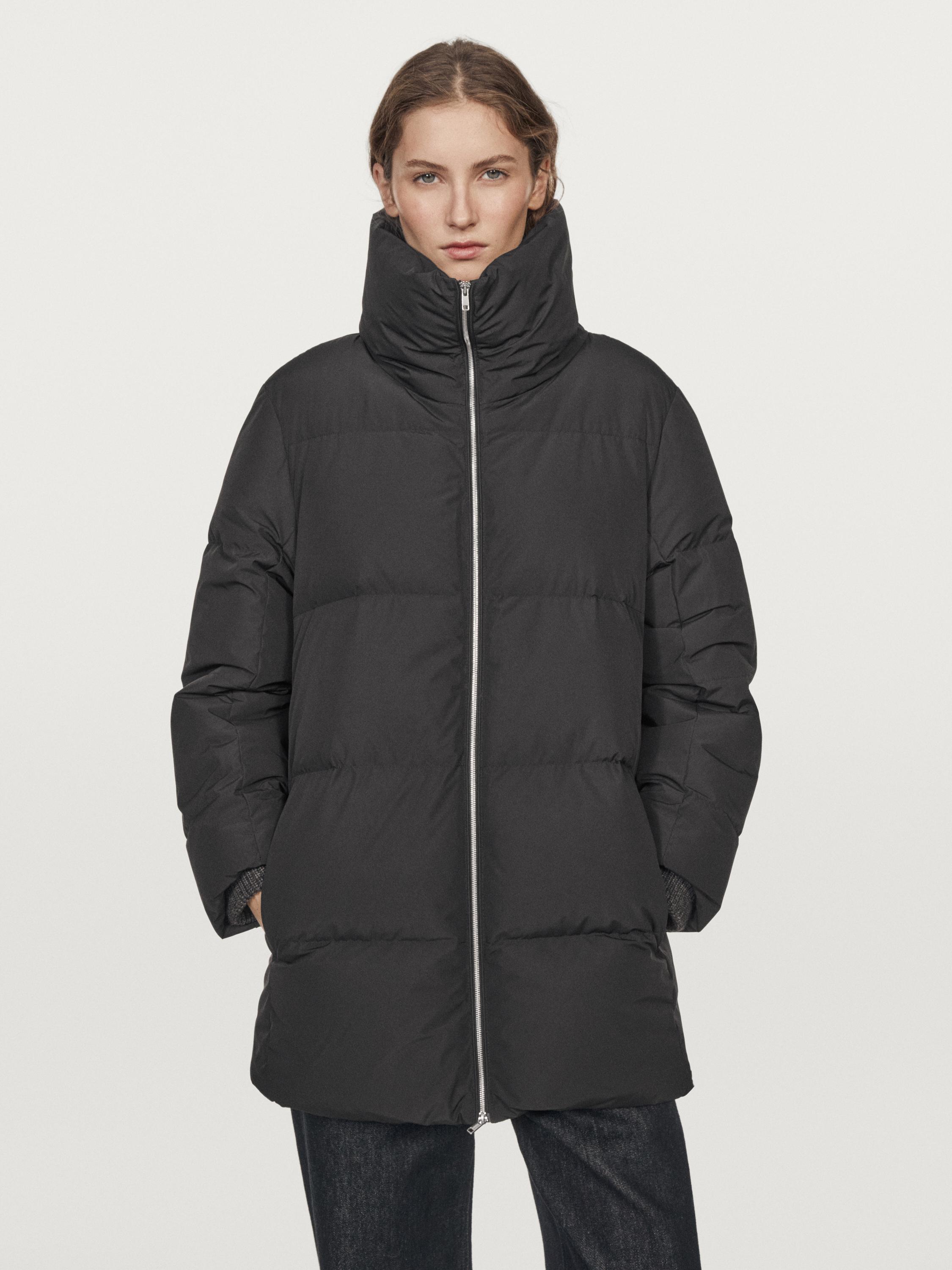 Водоотталкивающая стеганая куртка Massimo Dutti, black — фото 3