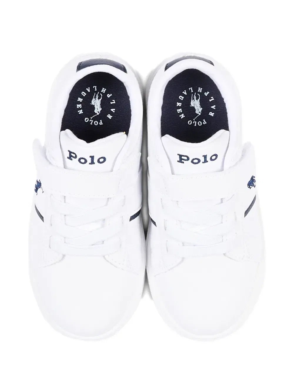 Кроссовки с логотипом и ремешками Polo Ralph Lauren Kids, белый — фото 4