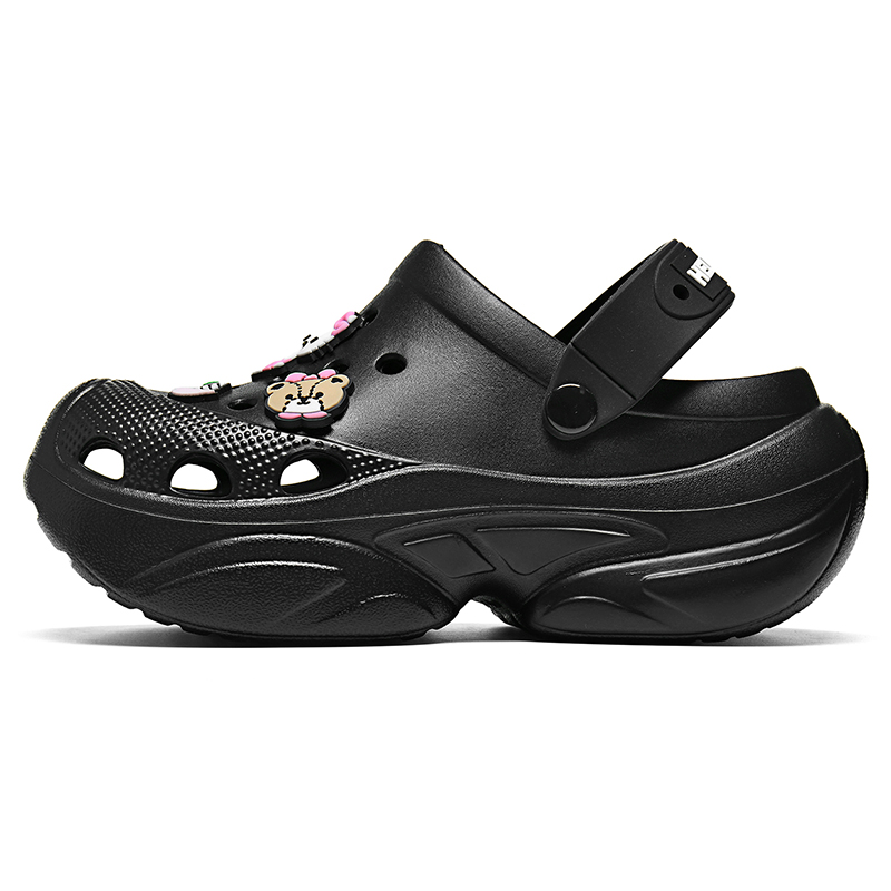 Hello Kitty Милые Supreme, уникальной формы высокоотталкивающие платформенные увеличивающие рост садовые сабо для миниатюрных женщин - черные, цвет Black