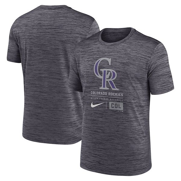 

Футболка Men's Colorado Rockies Large Logo Velocity черная Nike