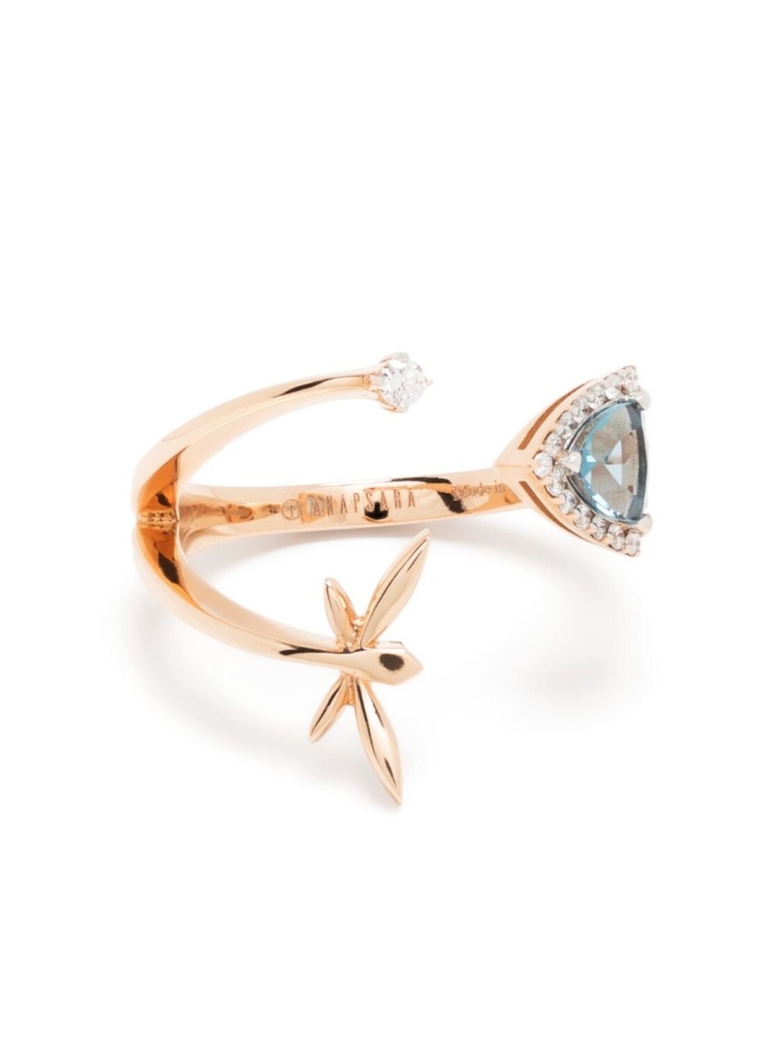 

Кольцо Micro Trinity из розового золота с бриллиантами и топазом Anapsara, розовый