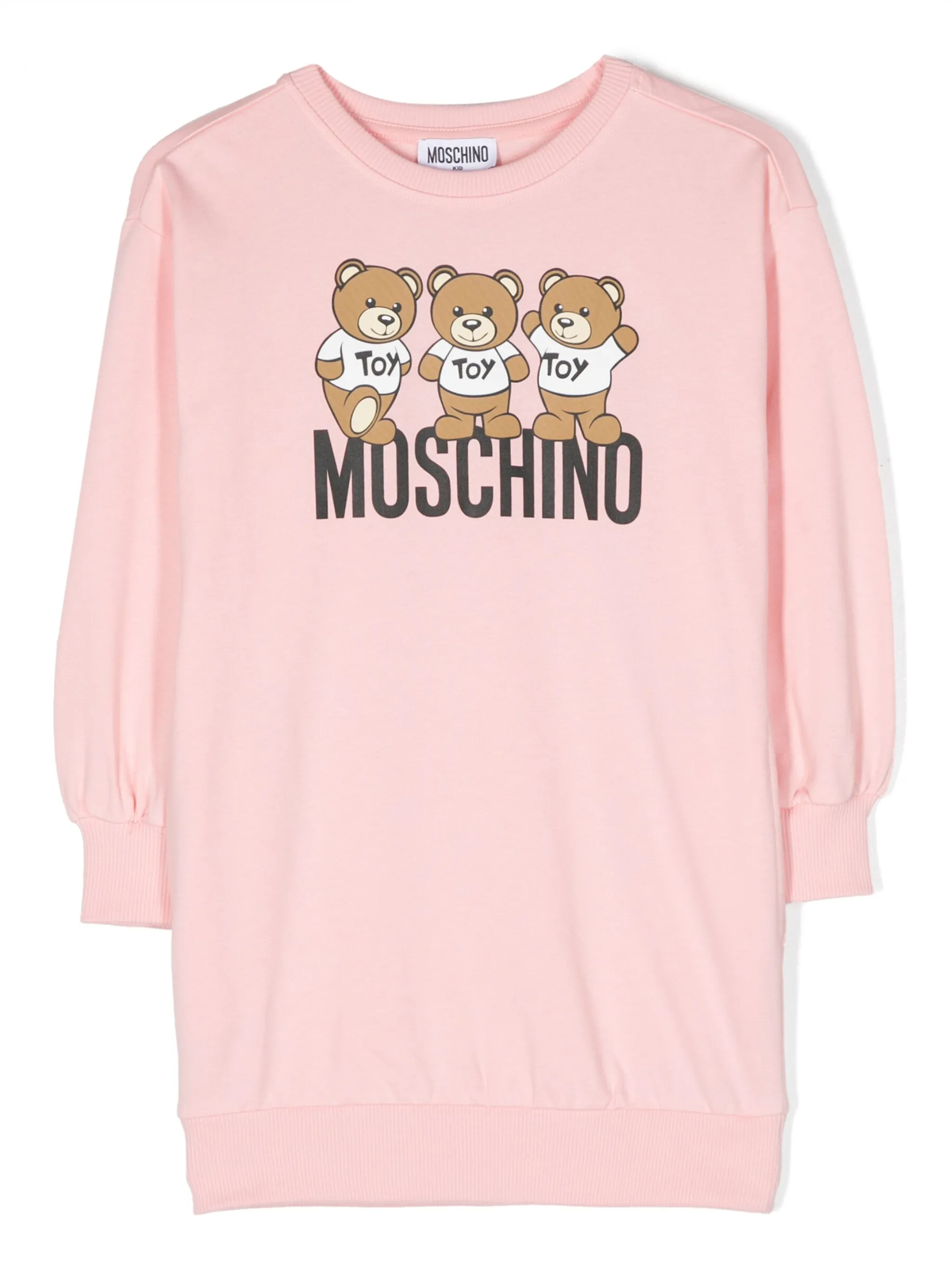 

Платье миди Teddy Bear Moschino Kids, розовый
