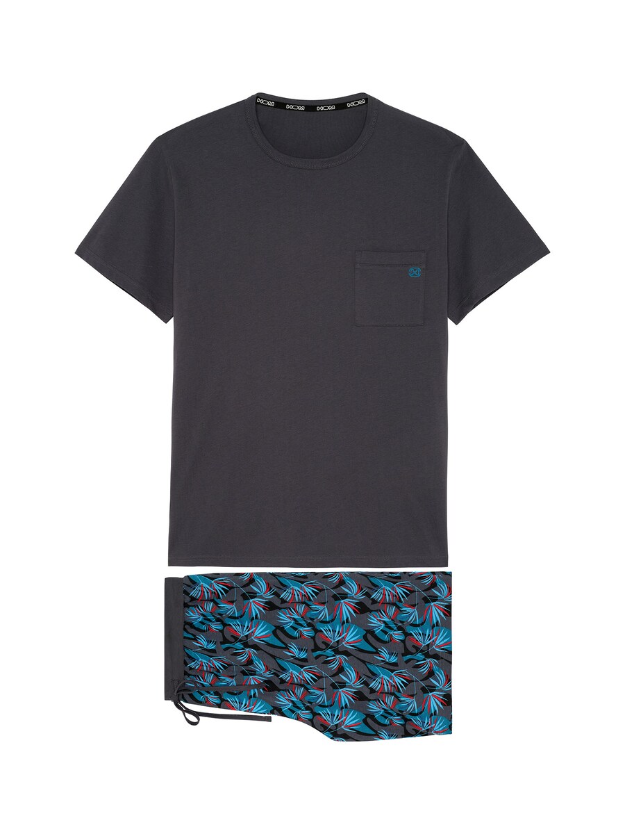 

Короткая пижама HOM Hanoi, цвет Blue/Dark grey